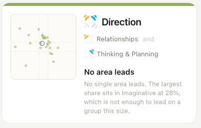 Direction dimension - Relationships and Thinking and Planning