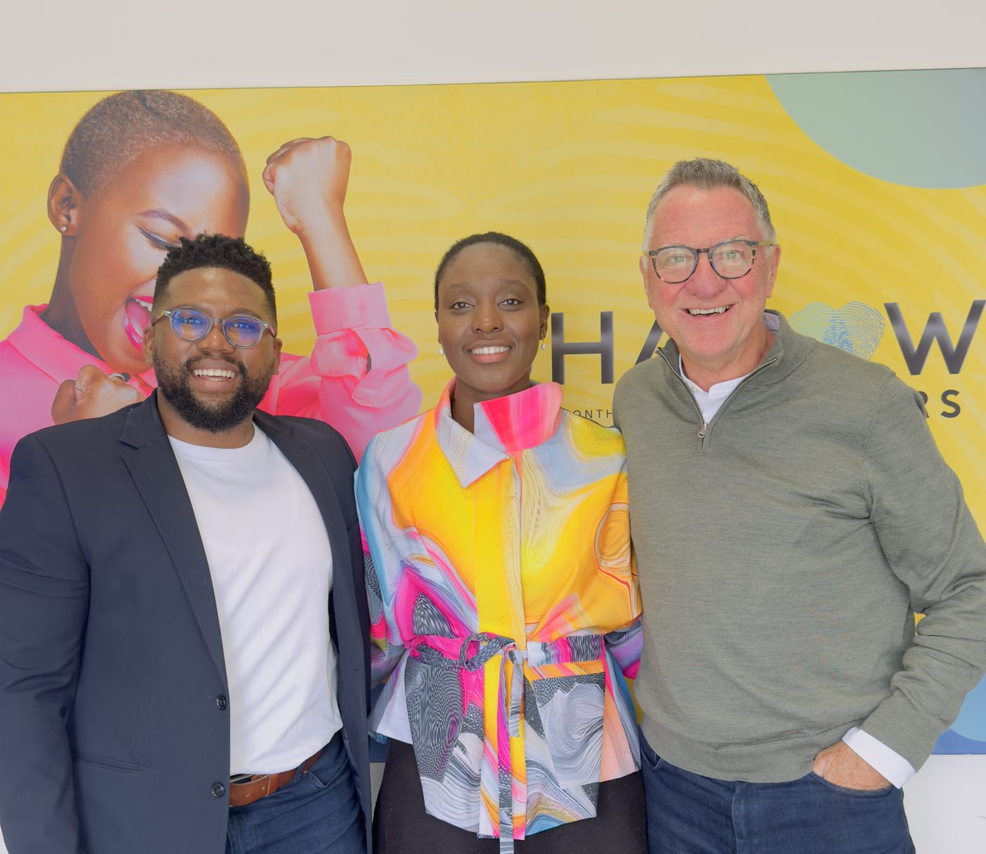 David Foggin with Shadow Global's COO and CEO in Cape Town