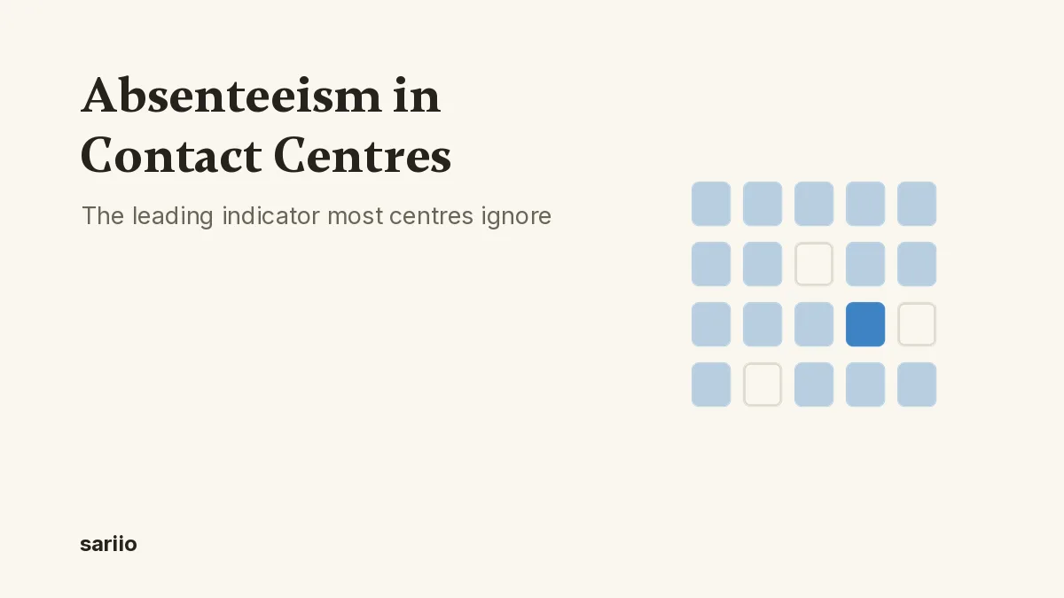 Absenteeism in contact centres