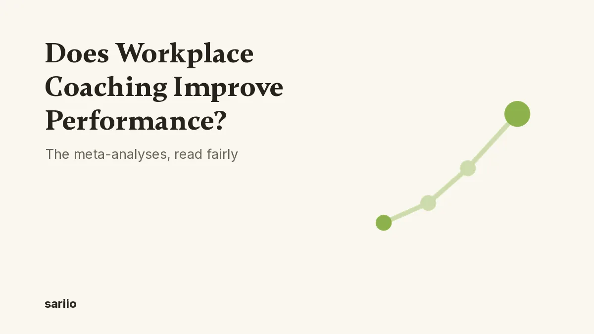 Does workplace coaching improve performance