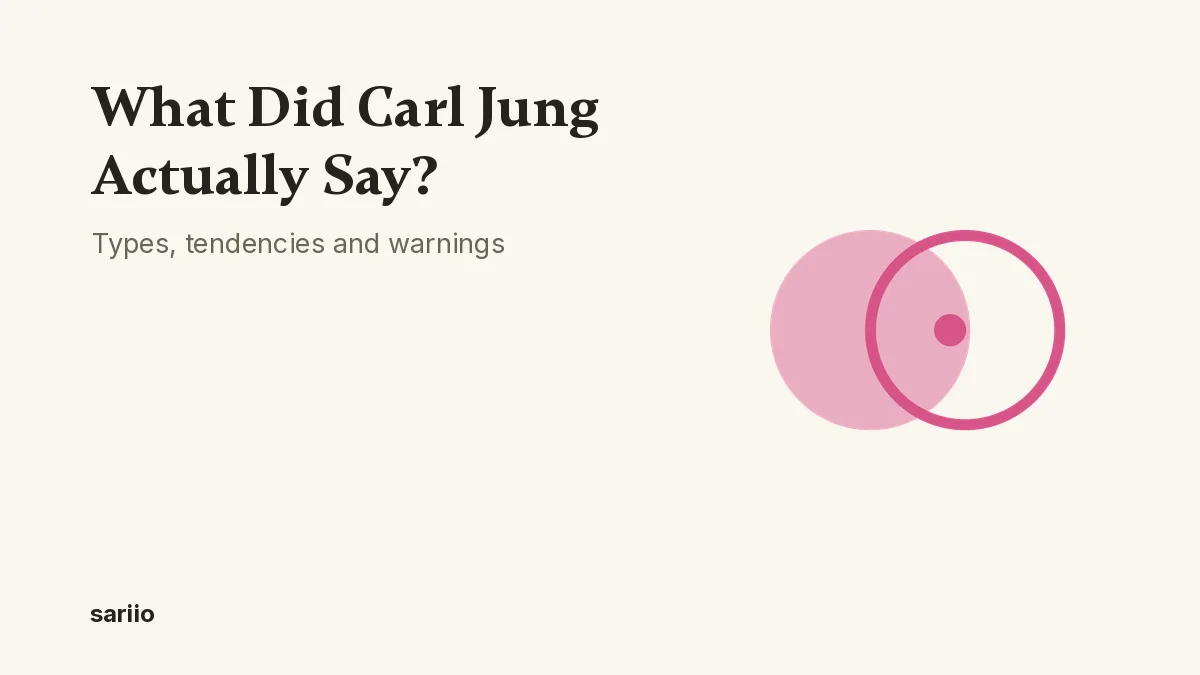 What did Carl Jung actually say