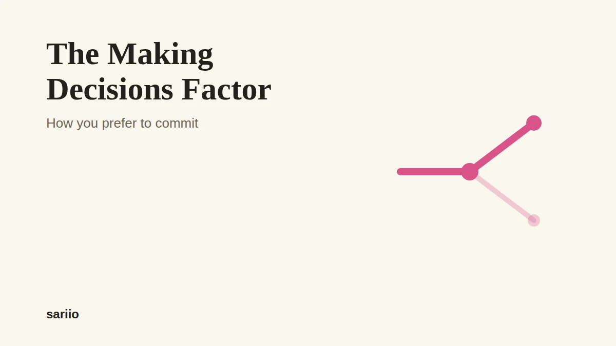 The Making Decisions factor