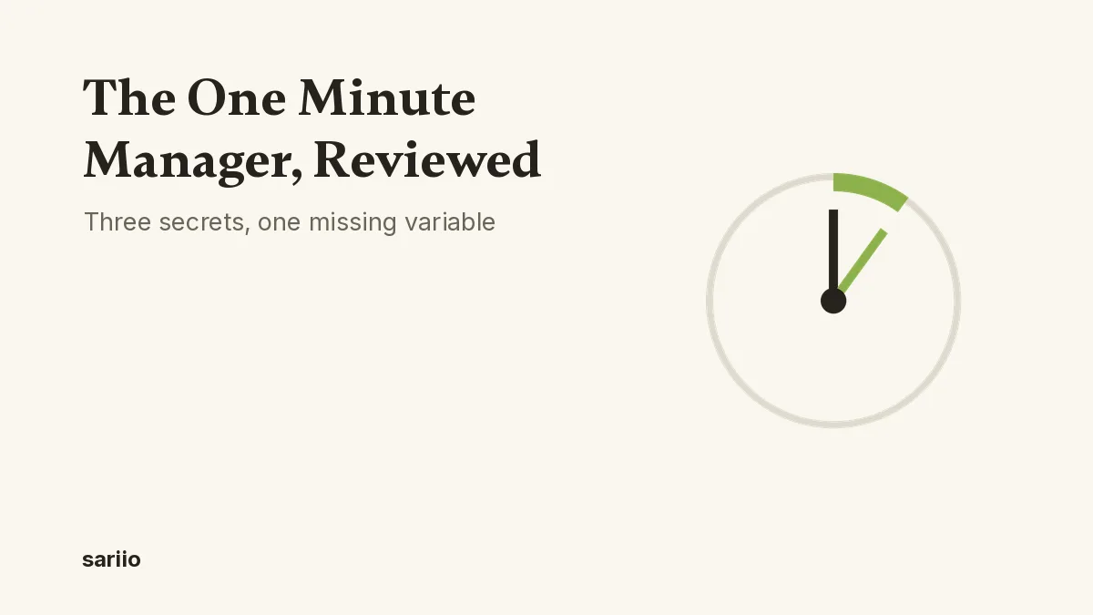 The One Minute Manager, reviewed