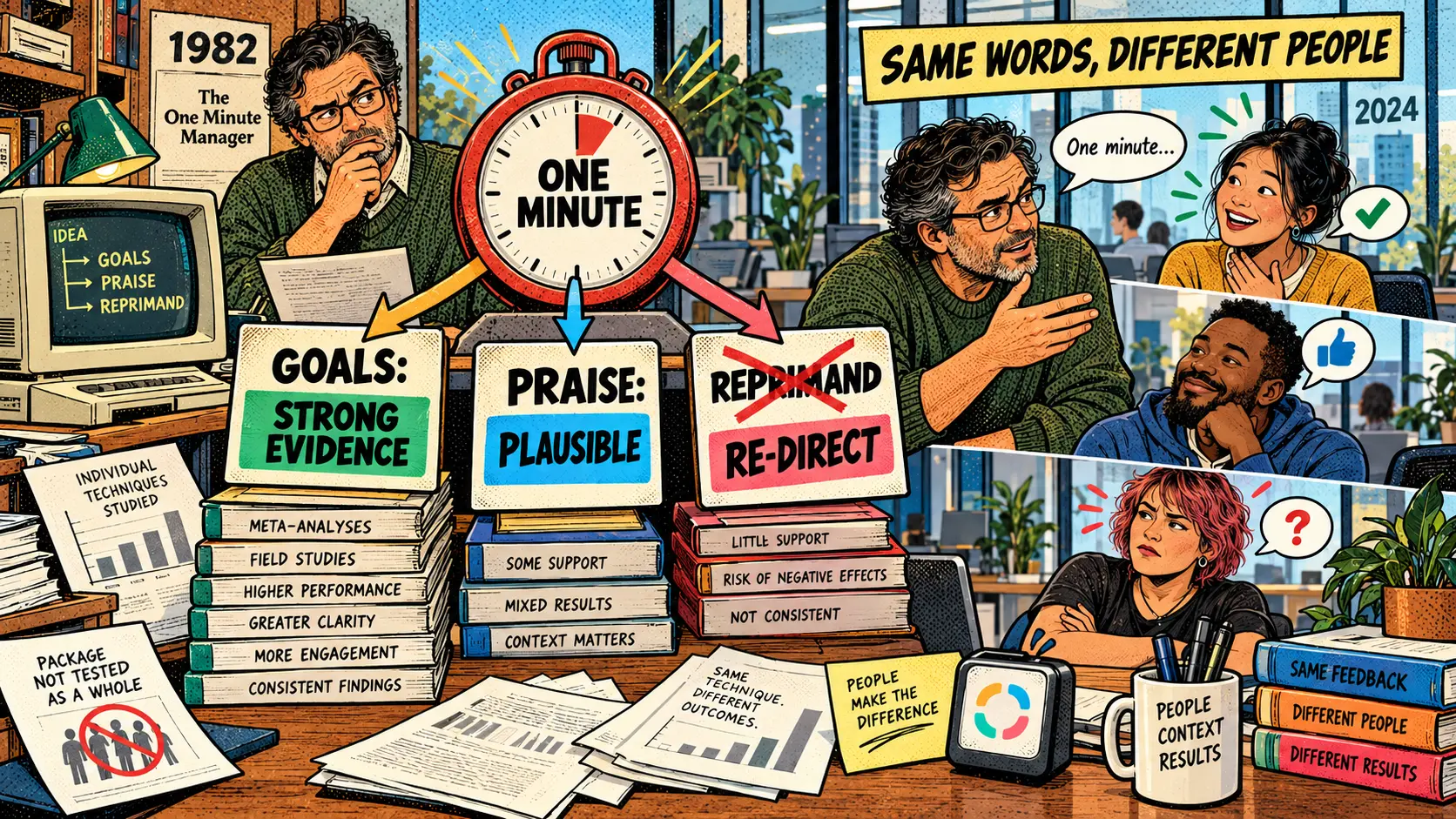 The One Minute Manager, Reviewed: Where It Came From and What the Evidence Supports