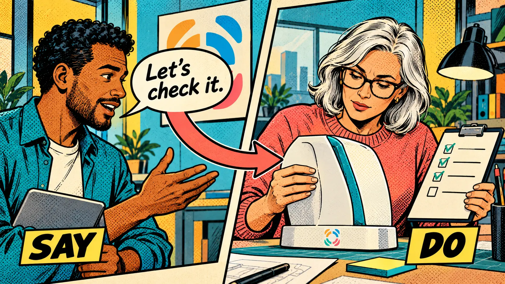 What colleagues say connects directly with what they do.