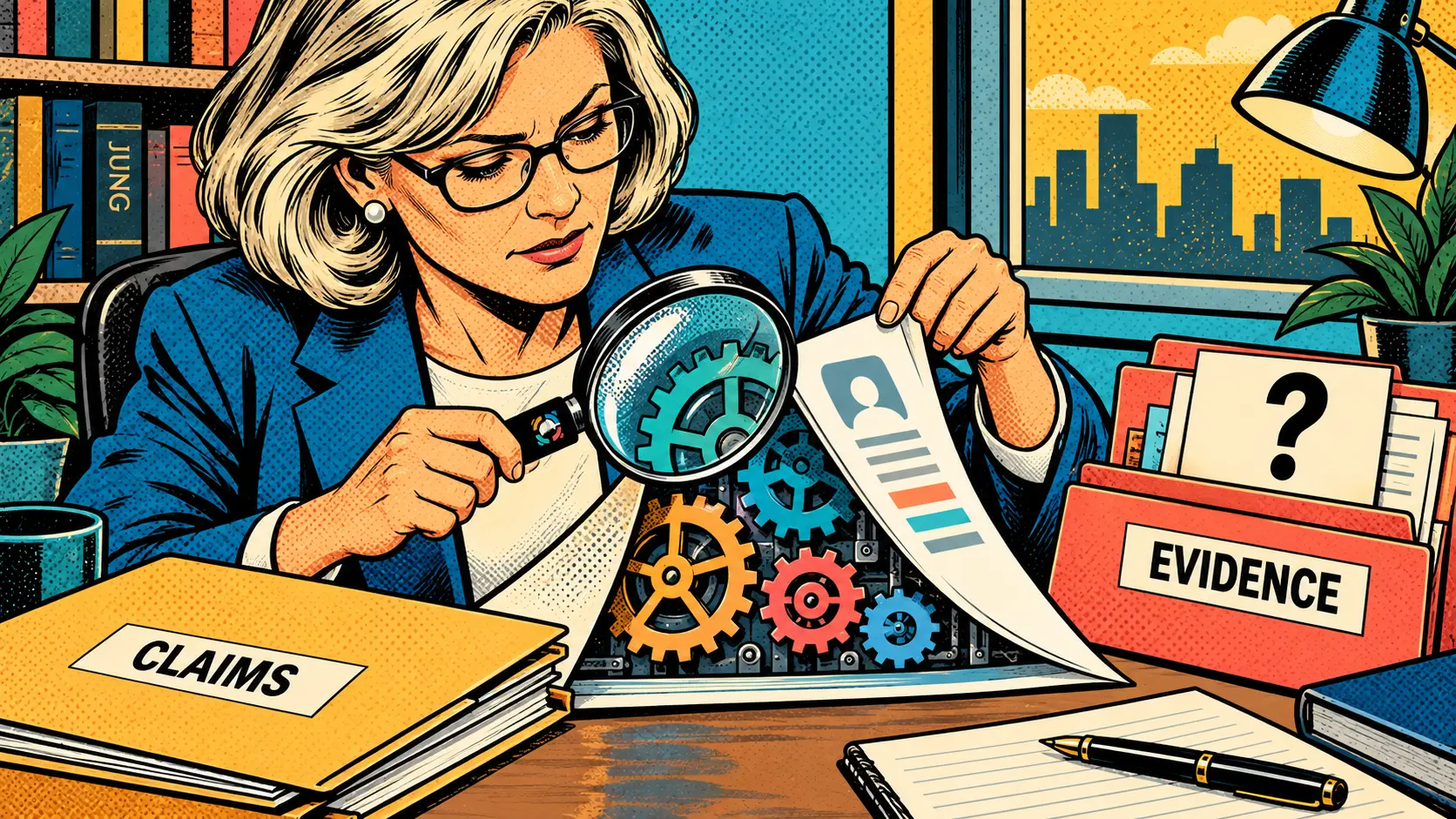 PeopleMaps, Reviewed: Ten Questions and a Jungian Engine — comic pop-art illustration.
