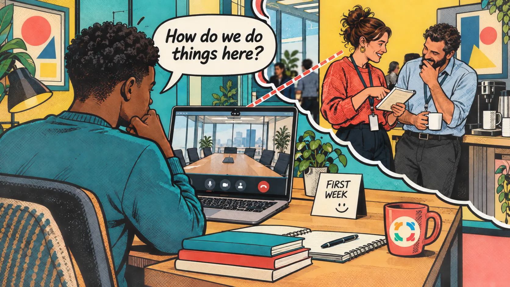 A remote new starter wonders how to learn the unwritten ways of working.