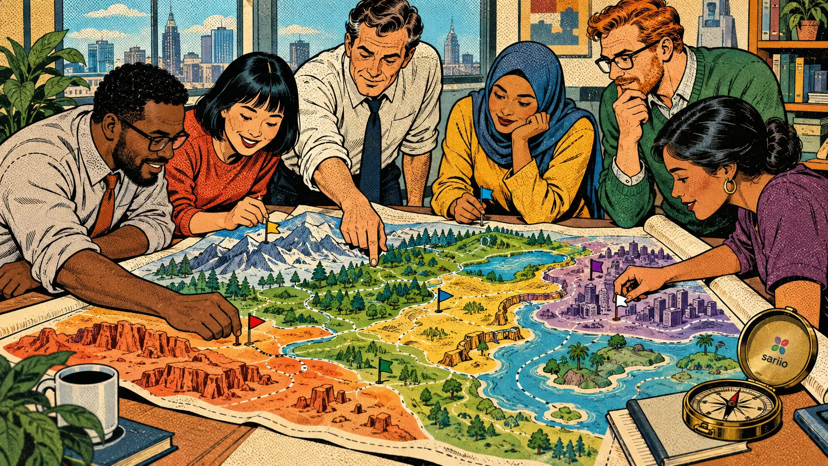 Why culture can be mapped; pop-art illustration.